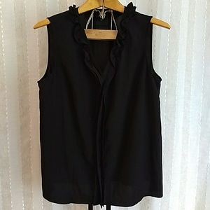 Talbots black sleeveless top